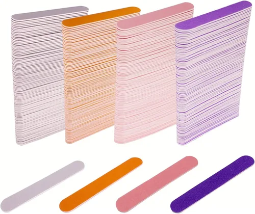 Miniatura 9 de Mini limas de uñas a granel (100 unidades), lima de uñas de doble cara para uñas naturales, juego de herramientas de manicura, lima de uñas