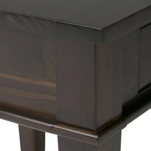 Miniatura 7 de SIMPLIHOME Carlton Desk - Escritorio de madera maciza de 42 pulgadas de ancho en marrón moreno, mesa de computadora de oficina en casa de transición