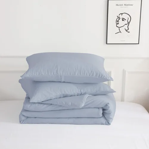 Miniatura 4 de COTTEBED Juego de colcha sólido tamaño king: ropa de cama de microfibra de algodón lavado súper suave y completamente delgada y ligera - 1 manta