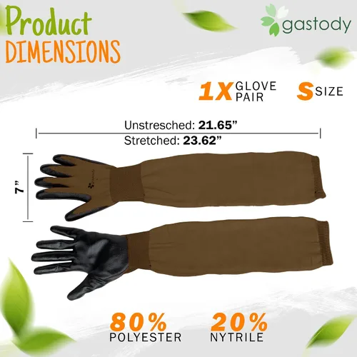 Miniatura 2 de Guantes de jardinería de manga larga para mujeres y hombres, guantes de jardín de puño largo, multiusos, resistentes para exteriores e interiores