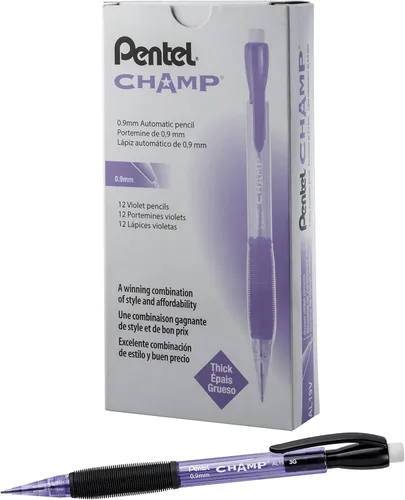 Miniatura 15 de Pentel Champ Starter Set con lápiz automático con plomo, (0.020 in), surtido, paquete de 2 (A2CBP)