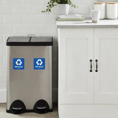 Miniatura 5 de Calcomanías de reciclaje, calcomanías de papelera de reciclaje y calcomanías para papeleras con protección UV, calcomanías de vinilo autoadhesivas