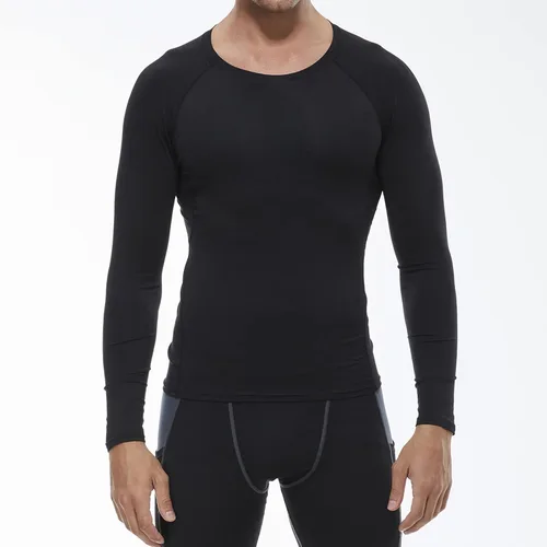 Miniatura 2 de SPVISE Paquete de 1 o 3 camisetas de compresión para hombre, de manga larga, para entrenamiento, gimnasio, correr, ropa interior deportiva fresca