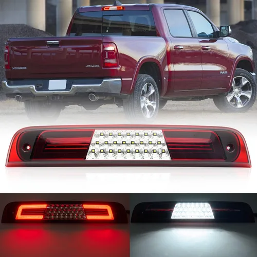 Tercera luz de freno LED de repuesto para RAM 1500 2019 2020 2021 2022 2023 2024 RAM 1500 Pickup LED rojo 3er centro de freno de montaje alto