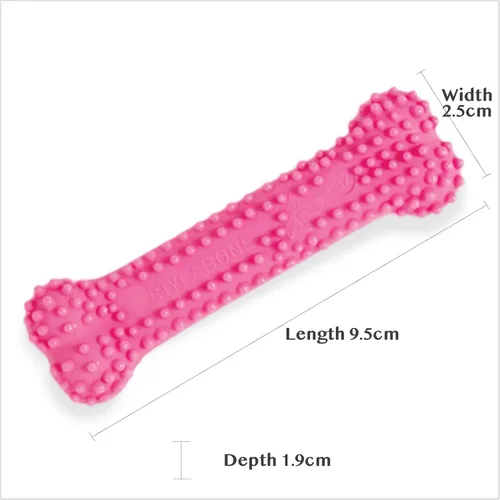 Miniatura 3 de Juguete para masticar para cachorros Nylabone, Petite., Hueso, XS, Rosado