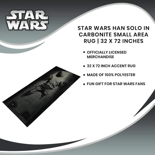 Miniatura 6 de Alfombra Star Wars Han Solo en Carbonita para Sala de Estar 81 x 183 Centímetros