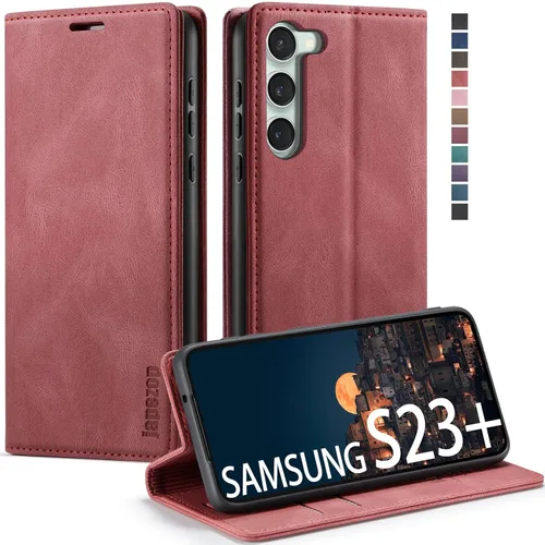 Miniatura 44 de Funda para Samsung Galaxy S23 5G, funda tipo cartera para Samsung Galaxy S23 5G con bloqueo RFID, tarjetero y función atril magnético, funda