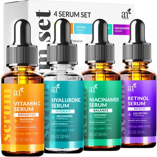 Miniatura 8 de Serum Artnaturals con retinol y vitamina C, orgánico, (2 unidades de 1.0 onzas), juego de regalo, anti arrugas y removedor de ojeras