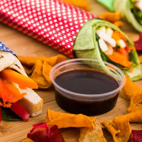 Miniatura 3 de Restaurantware Basic Nature - Tazas de salsa de 2 onzas, 100 tazas de condimentos, tapas se venden por separado, vasos desechables de plástico PLA