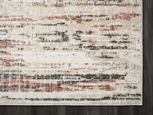 Miniatura 3 de Abani Laguna LAG110E - Líneas de goteo gris naranja (5'3" x 7'6")