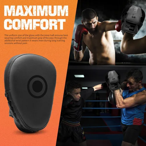 Miniatura 5 de Almohadillas de boxeo para hombres, mujeres y niños, manoplas de cuero para artes marciales, entrenamiento de boxeo, manoplas curvadas para karate