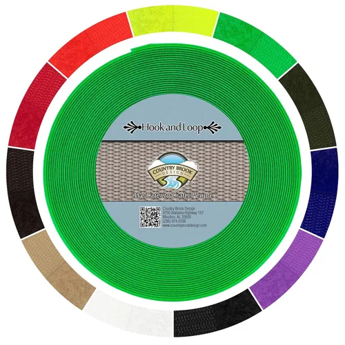 Miniatura 9 de Country Brook Design Cierre de gancho y bucle no adhesivo de 1 pulgada (negro, 10 yardas)