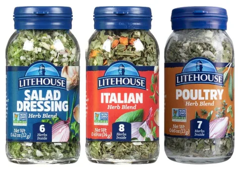 Litehouse Paquete de mezcla de hierbas variadas de sabores liofilizados, (italiano, aves de corral, mezcla de hierbas para aderezo para ensaladas),