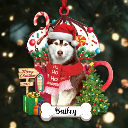 Miniatura 136 de Amantes de los perros de Navidad – Navidad de perros disponibles para muchos perros Shi Tzu – Adorno con forma personalizada, adorno de Navidad