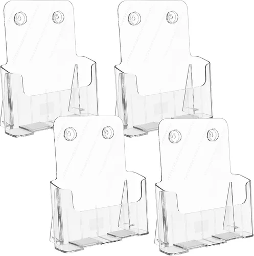 Miniatura 9 de MaxGear Soporte acrílico para folletos de 8.5 x 11 pulgadas, soporte de plástico transparente para libros, folletos, tarjetas y folletos, soporte