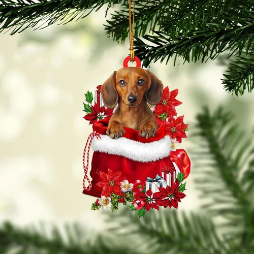 Miniatura 10 de Talataca Dachshund Angelito Durmiente Alas Memorial Tan Wheaten Dachshund 2D Plano Espejo Retrovisor de Coche Accesorios Adorno de Árbol de Navidad