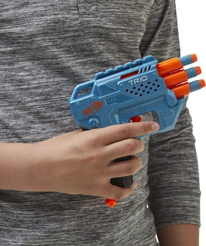 Miniatura 6 de Nerf Elite 2.0 Trio SD-3 Blaster – Incluye 6 dardos oficiales – 3 barriles – Riel táctico para personalizar la capacidad