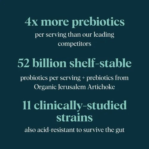 Miniatura 3 de Ora Organic Probióticos con prebióticos - 52 mil millones de UFC, 11 cepas clínicamente estudiadas para la salud digestiva, confía en tu intestino