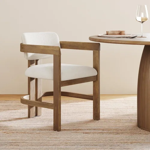 Miniatura 16 de Nathan James Gracie - Silla de comedor moderna, silla de comedor tapizada, lino natural/marrón claro, juego de 4 Lino marrón claro cepillado