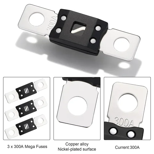Miniatura 3 de Fusible MEGA/AMG de 32 V 300 A, montaje de pernos de alta corriente automotriz de 300 amperios para automóviles, camiones, vehículos