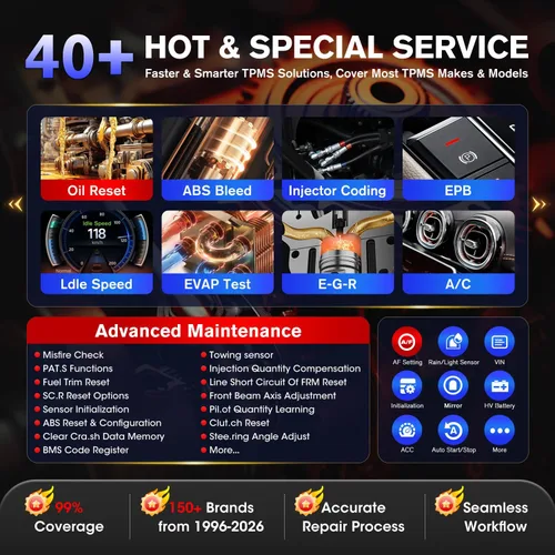 Miniatura 5 de Escáner Autel MaxiCOM MK900TS 2026, MK900-TS hasta MK808S-TS MK900BT MK900 MX900, herramienta de escaneo bidireccional con función TPMS superior