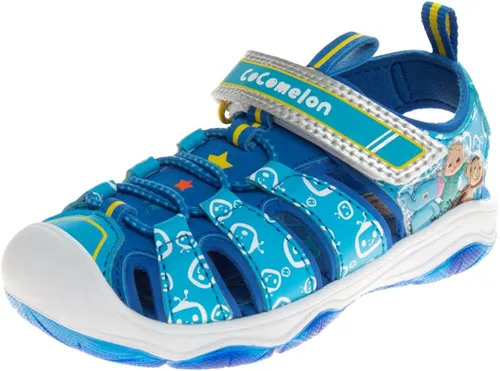 JOSMO Zapatos Cocomelon para niños y niñas, sandalias de pescador con puntera cerrada, JJ para niños, correa de playa, sandalias al aire libre,