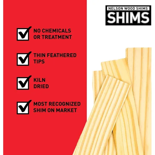 Miniatura 5 de Nelson Wood Shims - Paquete de cuñas de madera de 8 pulgadas, madera natural de alto rendimiento, 100% secado al horno - 1 paquete