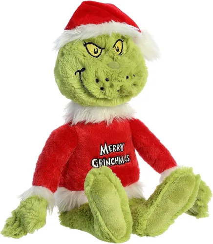 Miniatura 2 de Aurora® Dr. Seuss™ Feliz Navidad Grinch Muñeco de Peluche - Peluche Oficialmente Licenciado para Juego Imaginativo - Perfecto para Niños y Adultos