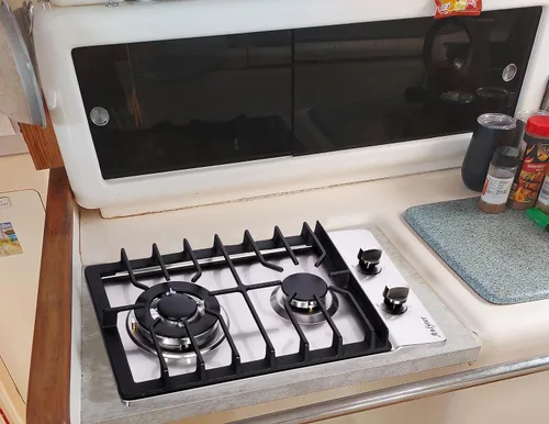 Miniatura 5 de Cocina de Gas de 12 Pulgadas, Estufa de Gas Integrada de 2 Quemadores, Superficie de Cocina de Gas de Acero Inoxidable, Cocina de Gas Sellada