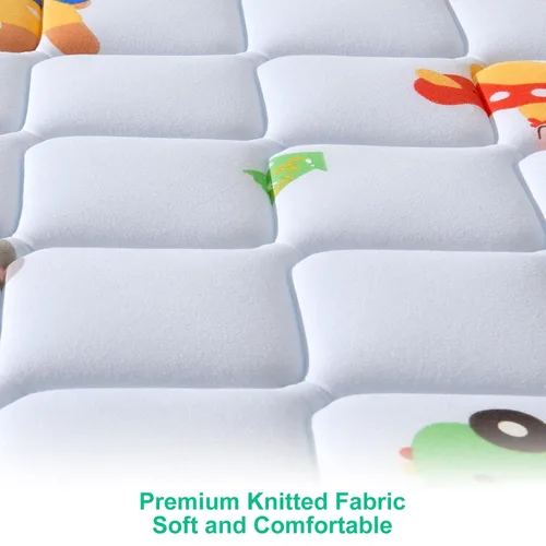 Miniatura 4 de Letmxiu Colchón de bebé de alta calidad para cuna y cama infantil, 100% tela de punto, superficie polar de alta calidad, hipoalergénico, suave