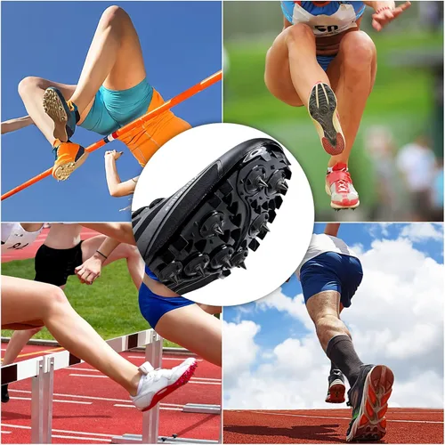 Miniatura 5 de JULMELON 120 PIEZAS Clavos de Pista y Campo Traviesa de Acero Inoxidable de 1/4 pulgada Clavos para Zapatos de Golf con Llave para Clavos, Clavos