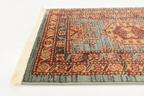 Miniatura 14 de Unique Loom Sahand Collection - Alfombra de área (2' 2" x 3' 1", rectangular, azul claro/marrón claro)