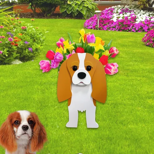 Miniatura 71 de Maceta de Perro English Springer Spaniel, Macetas de Plantas, Bonita Maceta de Jardín para Perros, Macetas de Perro Regalos de Cumpleaños