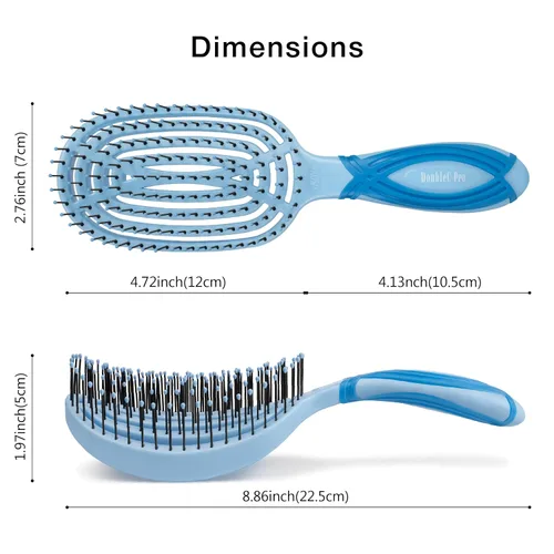 Miniatura 3 de NuWay® DoubleC® Pro - Cepillo profesional para desenredar el cabello, cepillo patentado de doble curva para el cuidado del cuero cabelludo