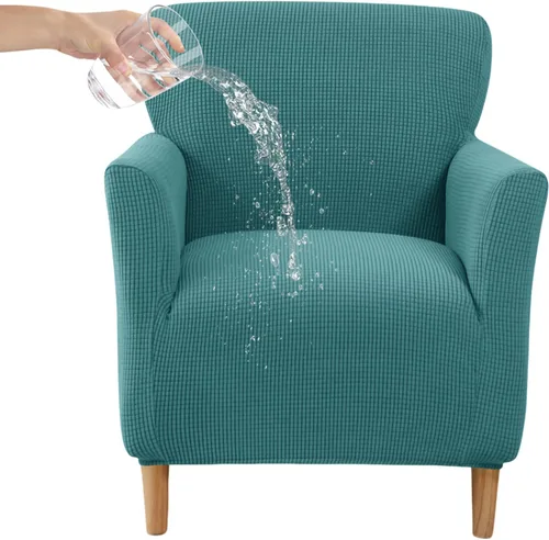 Miniatura 13 de CRFATOP - Funda elástica para sillón de mediados de siglo moderno de 1 pieza, fundas de silla de acento de jacquard con brazos, fundas de silla