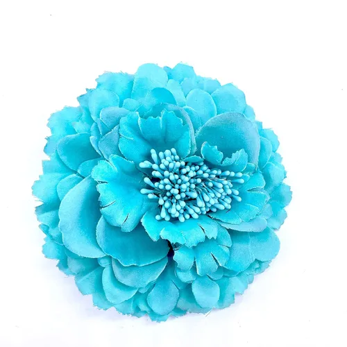 Broche de flores para el cabello, accesorios para el cabello, horquillas bohemias para mujeres y niñas (azul agua)