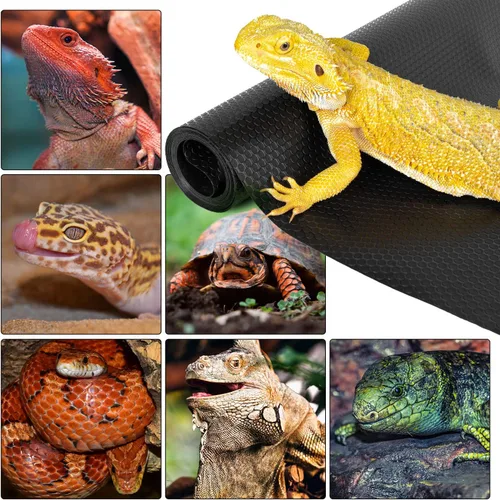 Miniatura 7 de REPTI ZOO Alfombra de terrario de sustrato de reptil, 118 x 23.6 pulgadas, forro de sustrato de terrario de reptil no adhesivo, accesorios