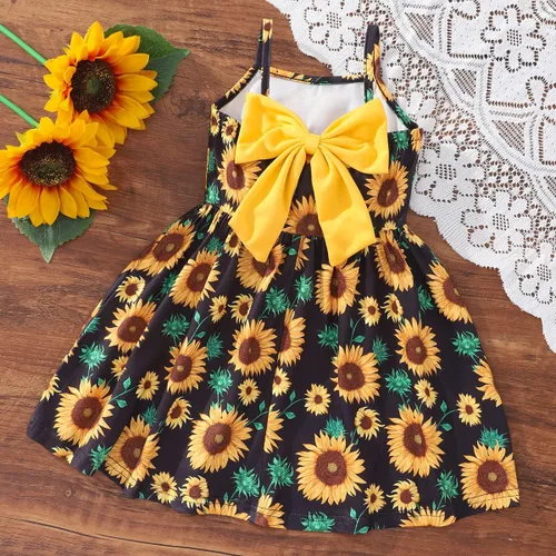 Miniatura 41 de Vestido de verano para niños pequeños, con diseño de dinosaurio, sin espalda, con lazo, vestido de playa de cumpleaños