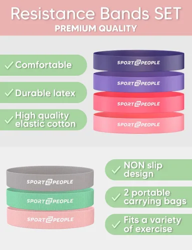 Miniatura 5 de Bandas de resistencia para entrenamiento, bandas de ejercicio, bandas de entrenamiento, bandas de glúteos, bandas de fitness, bandas de esfuerzo