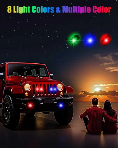 Miniatura 5 de Luces estroboscópicas LED inalámbricas con control remoto, luces de advertencia anticolisión recargables por USB, impermeables, luces LED