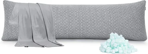 Miniatura 11 de Rainmr Almohada de Espuma Viscoelástica Gruesa para el Cuerpo - Almohada Completa para Dormir de Lado - con Funda de Almohada de Enfriamiento Gris
