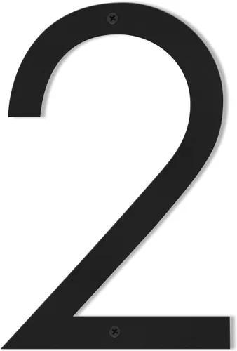 Miniatura 11 de Números de casa de 12 pulgadas para exteriores, números de dirección de casa modernos de metal, flotante, para exteriores de 0 a 9, negro (0)