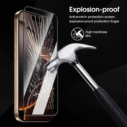 Miniatura 3 de Protector de pantalla de vidrio templado para iPhone 17 Pro con kit de alineación automática, polvo automático, grado militar 9H+ inastillable