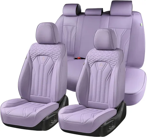 Miniatura 34 de FLORICH Fundas de asiento para automóviles, fundas de asiento impermeables, fundas de asiento de cuero para automóvil, paquete de 2, protector