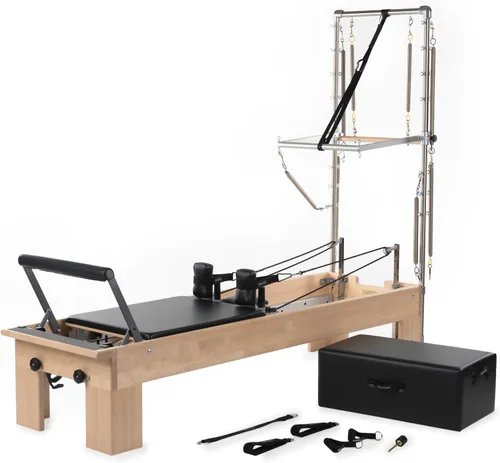 Miniatura 7 de Reformer de Pilates de estudio Balanced Body con caja de ejercicio sentado, máquina de Pilates para equipo de estudio o gimnasio en casa