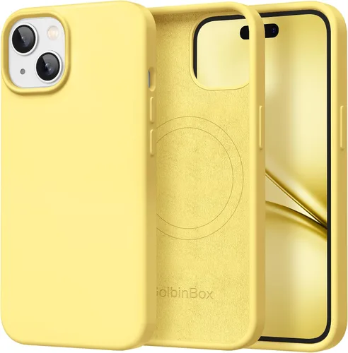 Miniatura 105 de GolbinBox Funda magnética para iPhone 17, compatible con MagSafe, cubierta de silicona integrada para control de cámara, funda de silicona líquida a