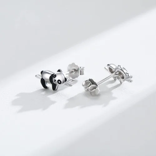 Miniatura 4 de Pendientes de animal de plata de ley 925 con diseño de pandakoalaperezoso, joyería de animales, regalo para mujeres y niñas, aretes hipoalergénicos
