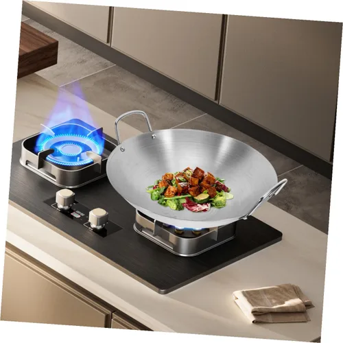 Miniatura 6 de Tofficu Wok - Sartén de acero inoxidable con asa