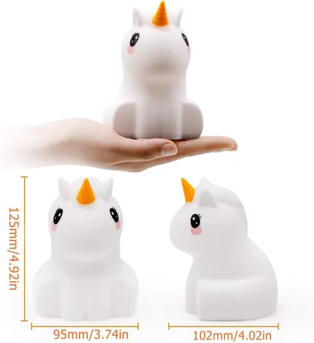 Miniatura 2 de Luz nocturna para niños, lámpara de noche de silicona suave y segura, lámpara de guardería para bebé, 9 colores con control remoto, lámpara LED
