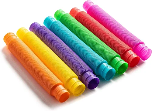 Miniatura 9 de Special Supplies Divertidos tubos de tracción y estiramiento para niños, juguete para reventar, doblar, construir y conectar, proporciona juego